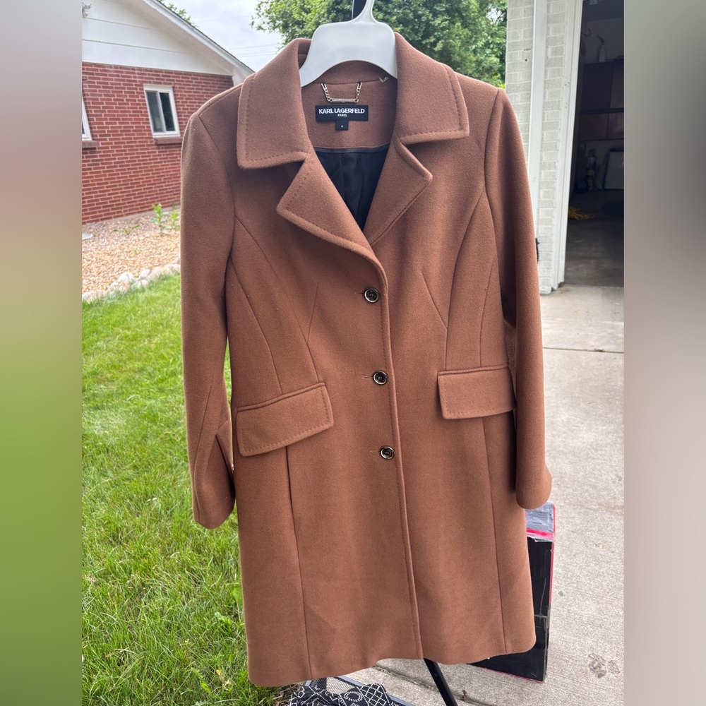 Karl Lagerfeld chestnut coat